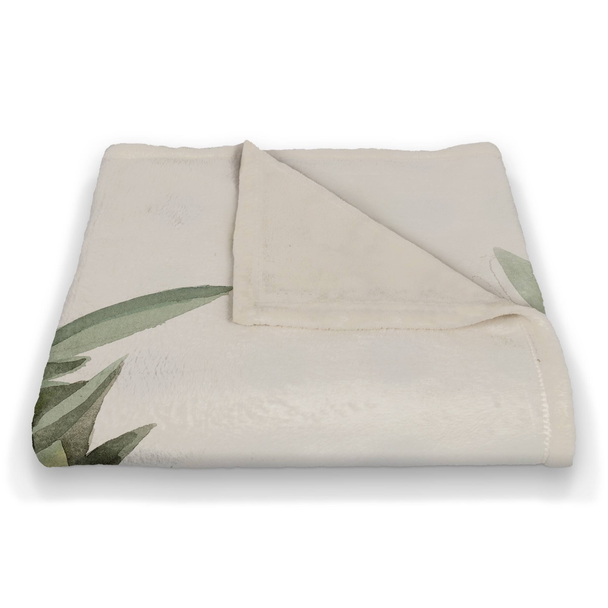 Welcome Jar of Flowers Fleece Blanket